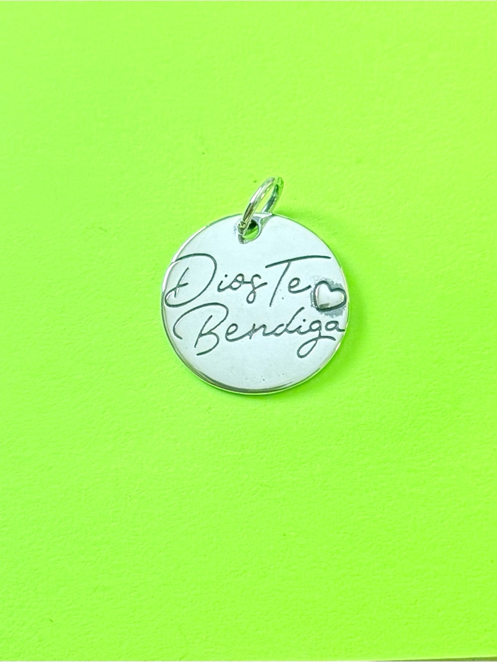 James Avery Silver 'Dios Te Bendiga' Round Engraved Charm